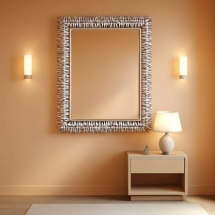 30X40 Inches Jeweled Bathroom Wall Mirror Large Rectangle Vanity Decor